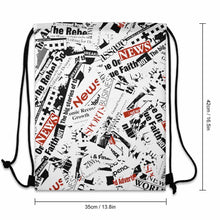 Lade das Bild in den Galerie-Viewer, Segeltuch Canvas Kordelzugbeutel Kordeltasche Rucksack mit Kordelzug 35*42cm mit Fotos Muster Text Logo selbst gestalten und bedrucken
