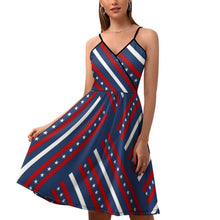 Lade das Bild in den Galerie-Viewer, Sling-Kleid, Kleid mit V-Ausschnitt Ärmelloses Kleid NZ016 für Damen Frauen mit Foto Text selbst gestalten und bedrucken
