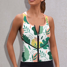 Lade das Bild in den Galerie-Viewer, Sport BH Tank Top Crop Top Yoga Top mit Kapuze und Reißverschluss B772 mit Fotos Muster Text Logo selbst gestalten und bedrucken
