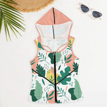Lade das Bild in den Galerie-Viewer, Sport BH Tank Top Crop Top Yoga Top mit Kapuze und Reißverschluss B772 mit Fotos Muster Text Logo selbst gestalten und bedrucken
