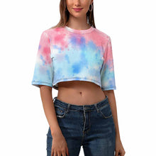 Lade das Bild in den Galerie-Viewer, T-Shirt TSHIRT Crop Top mit 2/3 Arm super kurz NZ110 - Damen / Frauen - selbst gestalten und bedrucken
