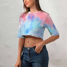 Lade das Bild in den Galerie-Viewer, T-Shirt TSHIRT Crop Top mit 2/3 Arm super kurz NZ110 - Damen / Frauen - selbst gestalten und bedrucken
