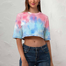 Lade das Bild in den Galerie-Viewer, T-Shirt TSHIRT Crop Top mit 2/3 Arm super kurz NZ110 - Damen / Frauen - selbst gestalten und bedrucken
