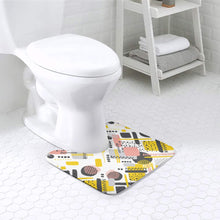Lade das Bild in den Galerie-Viewer, U-förmige Bodenmatte Toilette Badezimmer WC Teppich rutschfeste Matte Toilettendeckel mit Fotos Muster Text Logo selbst gestalten und bedrucken
