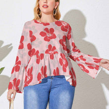 Lade das Bild in den Galerie-Viewer, Einzelbilddruck Übergroßes Lockeres High Waist Rock Top HIGH LOW ROCK Shirtbluse mit hochwertiger Rüsche am Saum für Damen / Frauen mit Einzelbilddruck selbst gestalten und bedrucken
