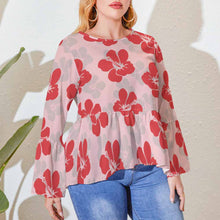 Lade das Bild in den Galerie-Viewer, Einzelbilddruck Übergroßes Lockeres High Waist Rock Top HIGH LOW ROCK Shirtbluse mit hochwertiger Rüsche am Saum für Damen / Frauen mit Einzelbilddruck selbst gestalten und bedrucken
