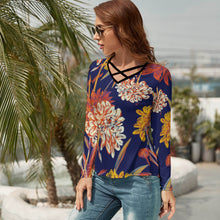 Lade das Bild in den Galerie-Viewer, V-Ausschnitt Langarmshirt NZ118 - Damen / Frauen - selbst gestalten und bedrucken
