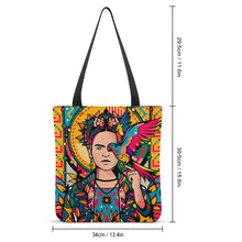 Lade das Bild in den Galerie-Viewer, Vertikale Version Beidseitiger Voll Druck Boutique Handtasche Umhängetasche Strandtasche Schultertasche mit Fotos Muster Text Logo selbst gestalten und bedrucken
