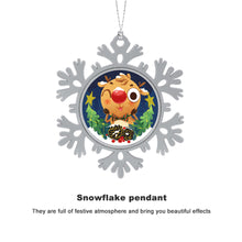 Lade das Bild in den Galerie-Viewer, Weihnachten hängende Schneeflocke Dekoration selbst gestalten und bedrucken
