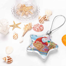 Lade das Bild in den Galerie-Viewer, Weihnachtssterne Weihnachtsdeko aus Kunststoff + Aluminiumblech als Anhänger für Weihnachten mit Foto &amp; Text selbst gestalten und bedrucken
