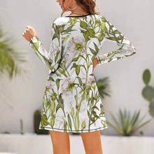 Lade das Bild in den Galerie-Viewer, Wunderschönes NZ015 Kleid mit rundem Ausschnitt mit vollem Arm für Damen / Frauen selbst gestalten und bedrucken
