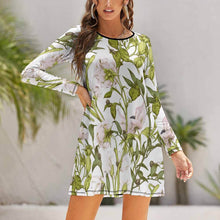 Lade das Bild in den Galerie-Viewer, Wunderschönes NZ015 Kleid mit rundem Ausschnitt mit vollem Arm für Damen / Frauen selbst gestalten und bedrucken
