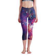 Lade das Bild in den Galerie-Viewer, Yoga Leggings Sport Yoga 2/3 Freizeithose Damen / Frauen Voll-Druck (Multi-Image-Design) aus komfortablen Stretchmaterial selbst gestalten und bedrucken
