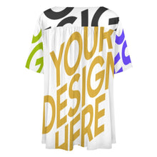 Lade das Bild in den Galerie-Viewer, Multi-Image-Druck Allover Print TShirt BDT Blusenshirt T-Shirt Kuzarm mit einem V- Ausschnitt Damen / Frauen mit Fotos Muster Text Logo selbst gestalten und bedrucken
