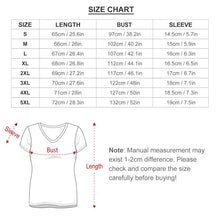 Lade das Bild in den Galerie-Viewer, Oversize Multi-Image-Druck Damen / Frauen T-Shirt Kurzarm mit V Ausschnitt VT Große Größen mit Fotos Muster Text Logo selbst gestalten und bedrucken
