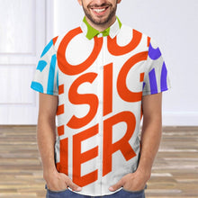 Lade das Bild in den Galerie-Viewer, Multi-Image-Druck Herren / Männer Kurzarmhemd Short Sleeve Shirt mit All Over Print 3M37 mit Fotos Muster Text Logo selbst gestalten und bedrucken
