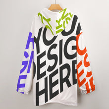 Lade das Bild in den Galerie-Viewer, Multi-Image-Druck Damen / Frauen Hoodie-Decke Warm Hoodie Wearable Sweatshirt-Decke, TV-Decke, Faule Kleidung Pyjamas Kapuzenpullover B412 mit Foto Text Muster selbst gestalten und bedrucken
