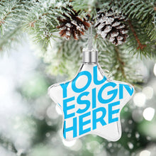 Lade das Bild in den Galerie-Viewer, Weihnachtssterne Weihnachtsdeko aus Kunststoff + Aluminiumblech als Anhänger für Weihnachten mit Foto &amp; Text selbst gestalten und bedrucken
