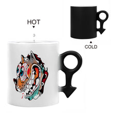 Lade das Bild in den Galerie-Viewer, Paare / beste Freundinen Farbwechsel Tassen schwarze magic Tasse Zaubertassen Fototasse aus Keramik - 2 Stücke / Packung - selbst gestalten und bedrucken
