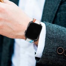 Lade das Bild in den Galerie-Viewer, PU Leder Smartwatch-Armband Ersatzarmband 38mm 40mm 42mm 44mm für iWatch Apple Watch Positive Gestaltung mit Fotos Muster Text Logo selbst gestalten und bedrucken
