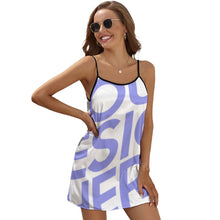 Lade das Bild in den Galerie-Viewer, Multi-Image-Design Damen / Frauen Sommerkleid Kleid Satin JJ1206 mit Foto Design Motiv Text selbst gestalten und bedrucken
