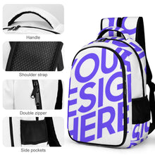 Lade das Bild in den Galerie-Viewer, Einzelbild-Design Taschen Rucksack Schultasche Schulrucksack mit Fotos Muster Text Logo selbst gestalten und bedrucken
