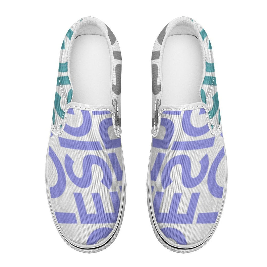 Herren Classic Sneaker SLIP ON Canvas Schuhe mit Foto Muster Text Logo selbst gestalten und bedrucken