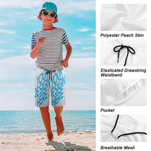 Lade das Bild in den Galerie-Viewer, Badeshorts &amp; Badehose Kurz - Jungen - Vierteiliges Design Druck - selbst gestalten und bedrucken
