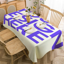 Lade das Bild in den Galerie-Viewer, Tischdecke Tischtuch aus Leinen mit Foto Design Motiv Text selbst gestalten und bedrucken
