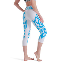 Lade das Bild in den Galerie-Viewer, Yoga Leggings Sport Yoga 2/3 Freizeithose Damen / Frauen Voll-Druck (Multi-Image-Design) aus komfortablen Stretchmaterial selbst gestalten und bedrucken
