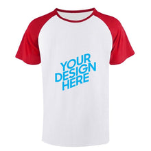 Lade das Bild in den Galerie-Viewer, Herren Ärmel Raglan T-Shirt kurz selbst gestalten und bedrucken
