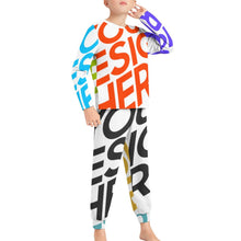Lade das Bild in den Galerie-Viewer, Multi-Image-Druck Voll Druck Pyjama Kinder Jung JTZ (Packung, 2 tlg) in langer Form mit Fotos Muster Text Logo selbst gestalten und bedrucken
