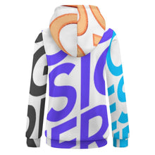 Lade das Bild in den Galerie-Viewer, Multi-Image-Druck All Over-Druck Kapuzensweatshirt melierter Sweater mit Kapuze &amp; Kontrastdetails AKHDHC3 mit Fotos Muster Text Logo selbst gestalten und bedrucken
