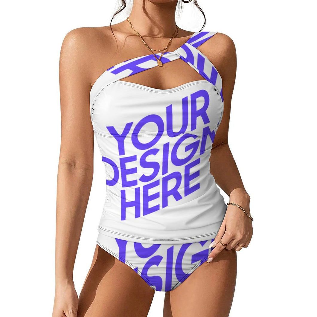 2024 NEW Sexy Einzelbild-Design Damen Tankini Bauchkontrolle Badeanzug Set SDS200 2-teilig mit Foto Design Motiv Text selbst gestalten und bedrucken