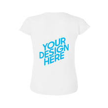 Lade das Bild in den Galerie-Viewer, Yama Kurzarm-T-Shirts TSHIRT für Frauen einseitiger Druck auf der Rückseite selbst gestalten und bedrucken
