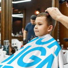 Lade das Bild in den Galerie-Viewer, Friseurschürze Friseurumhang für Kinder mit Fotos Muster Text Name selbst gestalten und bedrucken
