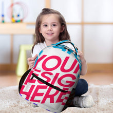 Lade das Bild in den Galerie-Viewer, Hohe Qualität Multi-Image-Druck Kinder Schultasche Kinderrucksack für Jungen Mädchen mit Fotos Muster Text Logo selbst gestalten und bedrucken
