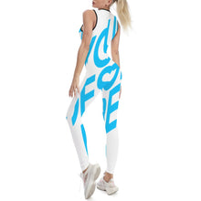 Lade das Bild in den Galerie-Viewer, Einzelbilddruck Damen Jumpsuit Yoga Overall XG001 mit langem Bein mit Fotos Muster Text Logo selbst gestalten und bedrucken
