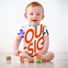 Lade das Bild in den Galerie-Viewer, Multi-Image-Design Sportswear Body Kurzarm für Baby und Neugeborene Jungen &amp; Mädchen mit Foto Design Motiv Text selbst gestalten und bedrucken
