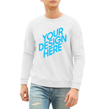 Lade das Bild in den Galerie-Viewer, 100% Baumwolle Rundhalspullover Sweatshirts Vorderdruck A-071 für Herren Männer mit Foto Text selbst gestalten und bedrucken
