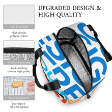 Lade das Bild in den Galerie-Viewer, Multi-Image-Druck Große Lunchtasche Kühltasche Isoliertasche Lunchbag Thermotasche mit Reißverschluss mit Fotos Muster Text Logo selbst gestalten und bedrucken
