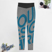 Lade das Bild in den Galerie-Viewer, Einzelbilddruck Damen Wabenmuster Legging Yoga Hose Lang YJ050 mit Fotos Muster Text Logo selbst gestalten und bedrucken
