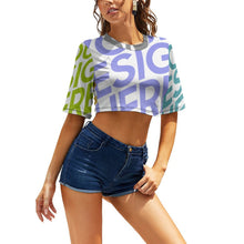 Lade das Bild in den Galerie-Viewer, Multi-Image-Druck Damen Shirt Kurz 1/2 Arm Crop Top NZ110 mit Fotos Muster Text Logo selbst gestalten und bedrucken
