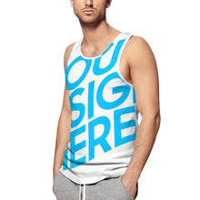 Lade das Bild in den Galerie-Viewer, Einzelbilddruck Allover Print Tanktop Herren / Männer Muskelshirt Tank-Top BK mit Fotos Muster Text Logo selbst gestalten und bedrucken
