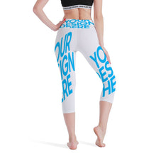 Lade das Bild in den Galerie-Viewer, Yoga Leggings Sport Yoga 2/3 Freizeithose Damen / Frauen Voll-Druck (Multi-Image-Design) aus komfortablen Stretchmaterial selbst gestalten und bedrucken
