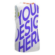 Lade das Bild in den Galerie-Viewer, Multi-Image-Druck Damen / Frauen Tanktop Crewneck mit schönen Ausschnitt-Details YB mit Fotos Muster Text Logo selbst gestalten und bedrucken
