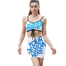 Lade das Bild in den Galerie-Viewer, 2-tgl. Set Jumpsuit Strandkleid Anzüge Y05 für Damen Frauen mit Foto Text selbst gestalten und bedrucken
