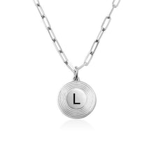 Lade das Bild in den Galerie-Viewer, Odeion Initial-Halskette X0055 aus Sterling Silber mit 18K Gold / Roségold Vergoldung mit Gravur Buchstaben nach Wünsche selbst gestalten
