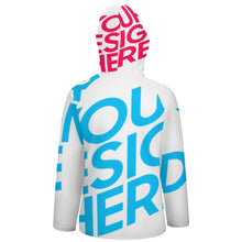Lade das Bild in den Galerie-Viewer, Kapuzenpullover Sweatshirt Hoodie QH mit Knöpfen für Damen Frauen mit Foto selbst gestalten und bedrucken
