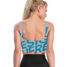 Lade das Bild in den Galerie-Viewer, Sport-BH-Top Sport-Bustier YJ037 mit Cool-Rückenausschnitt - Damen / Frauen - selbst gestalten und bedrucken
